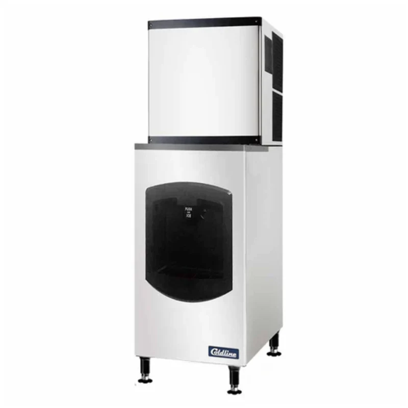 USR Brands ICE400-BD 22" Ice Dispensing Ice Machine with 150 lb Ice Bin Dispenser 400 lbs and Digital Temperature Controls, Stainless Steel, R290, 115v/1ph