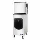 USR Brands ICE400-BD 22" Ice Dispensing Ice Machine with 150 lb Ice Bin Dispenser 400 lbs and Digital Temperature Controls, Stainless Steel, R290, 115v/1ph