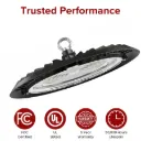 UFO LED High Bay Light, 150W, 19,500 Lumens, 5000K Daylight, Slim Design Commercial High Bay Shop Light for Warehouse, Factory