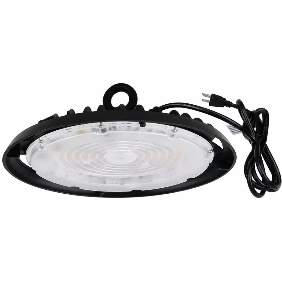150W/120W/100W Selectable UFO LED High Bay Light, 22,500 Lumens, 5700K Commercial Warehouse Fixture