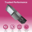 100W LED Parking Lot Light Yoke Mount, 14000 Lumens, 5000K Daylight, Type III Distribution, 1-10V Dimmable, Photocell Optional, 100-277V, IP65 Waterproof, 300W MH Equivalent, UL DLC 5.1